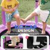 4.6ft Toddler Trampoline W/ Safety Enclosure Net, for Indoor Outdoor Use, Ages 3-6 Years, Purple