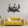 Große Metall-Wandkunst Jazzband Musiker-Silhouette Moderne Musikzimmer-Dekoration Schild Geschenk für Musikliebhaber