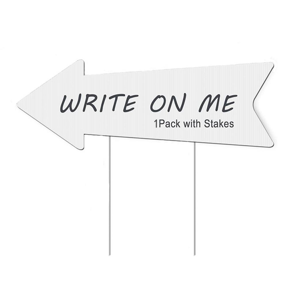 Blank Garden Sign With Ground DIY Corrugated Plastic Sign Lawns Sign Party Sign Arrowing