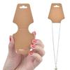 100 pièces/lot Cartes d'affichage pliables Papier Kraft Étiquettes d'emballage Carton pour Bracelets Colliers Bijoux DIY TMZ