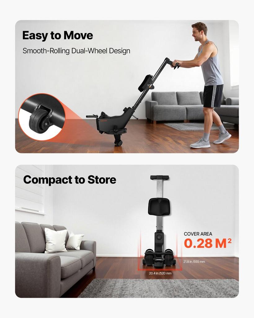 Magnetic Rowing Machine,16-Level Quiet Resistance Adjustable, Foldable Rower Machine for Home, 158kg Weight Capacity, Row Machines with Smooth Pulley