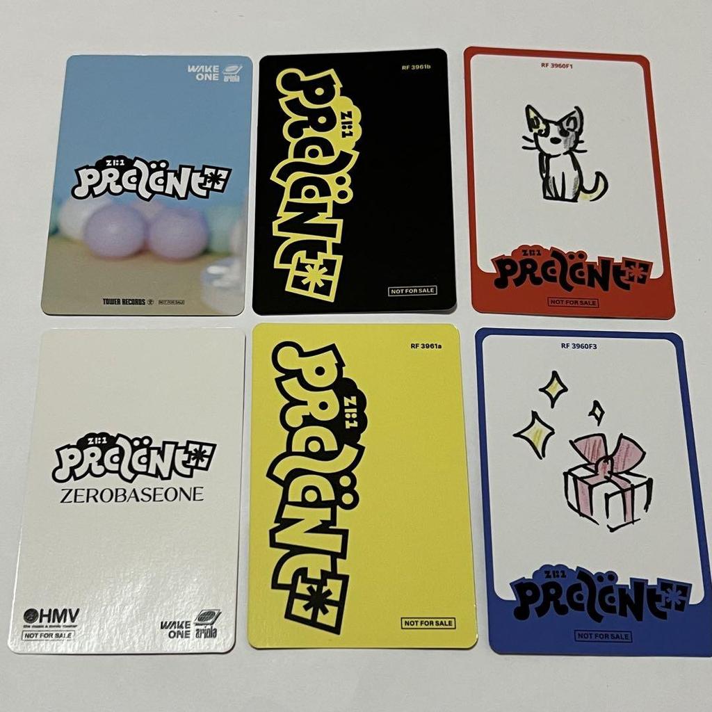 [USED] ZEROBASEONE / PREZENT Anime CD, 6 Ricky trading cards