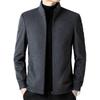 Men's Stand Collar Wool Jacket - Short, Thick, Warm Autumn/Winter Coat