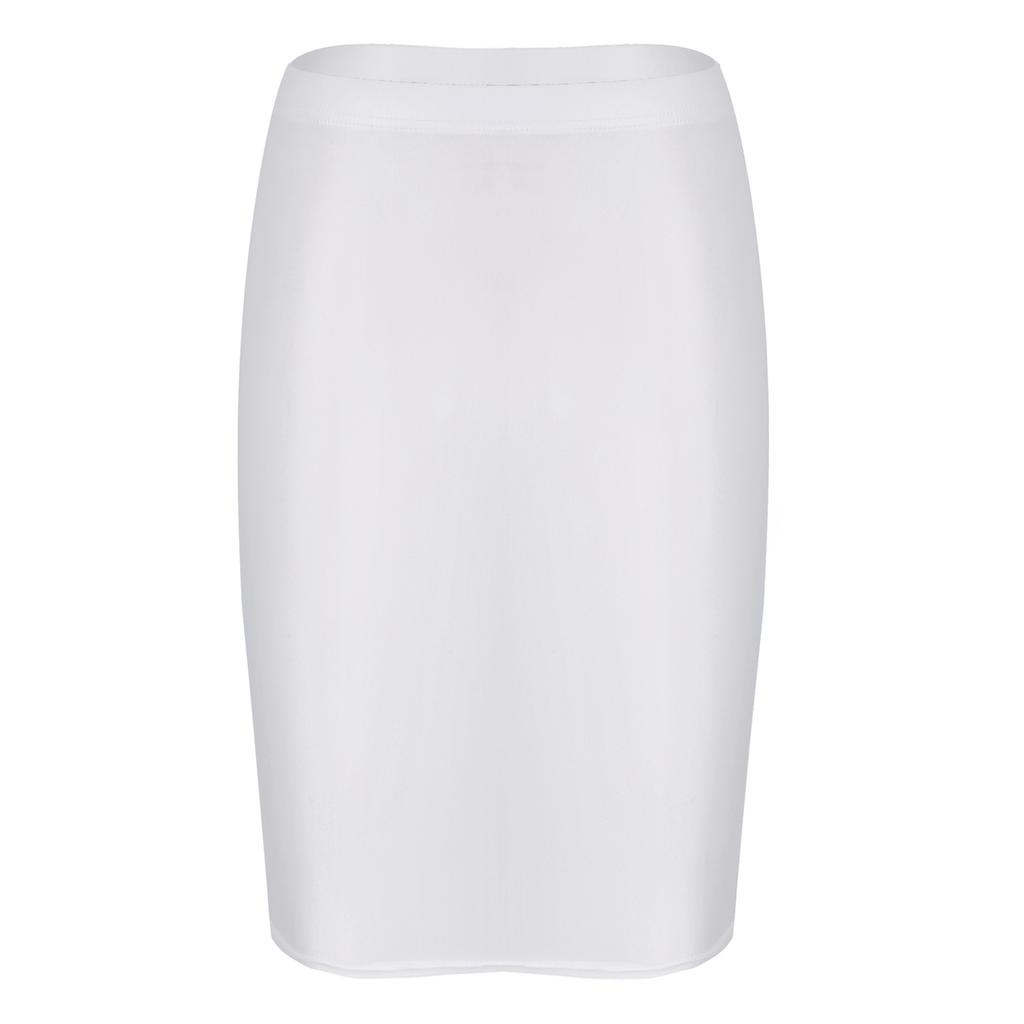 Dam Glansig Hög Midja Stretch Enfärgad Bodycon Pennkjol