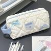 Stylish Korean Stationery Bag with Unique Baby Voice Design, Ideal for Middle School Students - Large Capacity