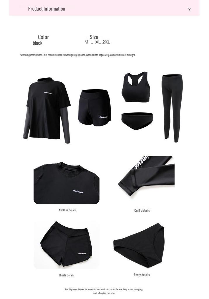Women's Long-Sleeve Sun Protection Wetsuit Set for Surfing & Snorkeling
