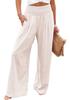 2026 Spring/Summer Women's Casual Loose Cotton Ruched Distressed Mid-rise Pants