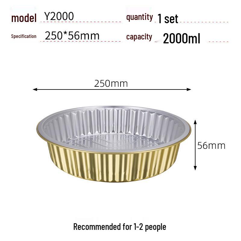 Disposable Round Aluminum Foil Hot Pot Container