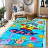 Happy Spongebob Happiness Themed Anti-Slip Rugs - Polyester Home Decor, Suitable for Bedrooms, Living Rooms, Doorways, Studios, and Decorations
