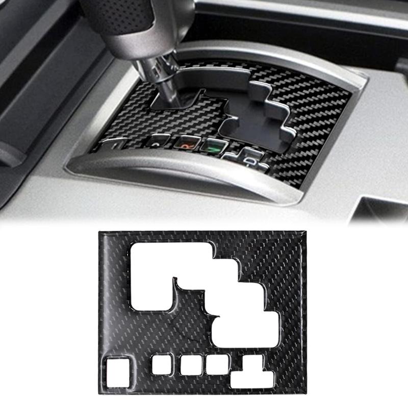 For 4Runner 2010- Center Gear Shift Panel Cover Trim Carbon Fiber Accessory