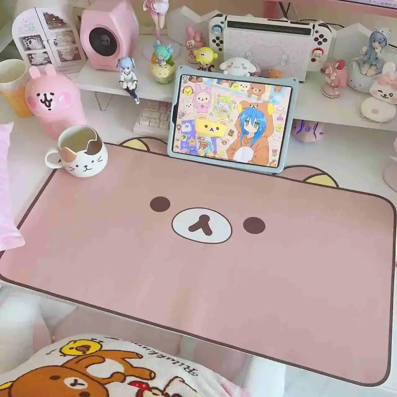

Kawaii милый коврик для мыши в стиле Ins оригинальный кошачий большой кожаный водонепроницаемый коврик для стола офисный учебный коврик для общежития компьютерная клавиатура 40x70cm