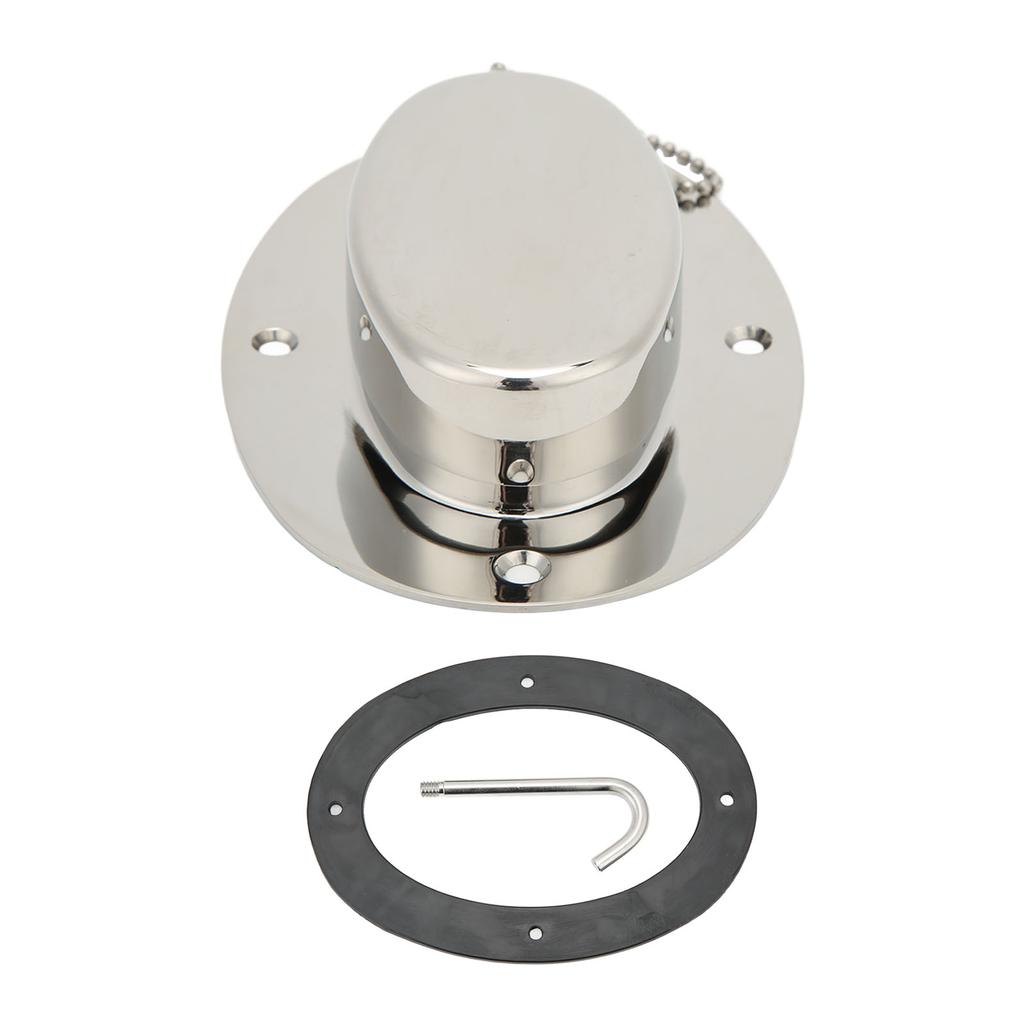 304 Edelstahl Ketten-Decksdurchführung mit Gummidichtung 6,32x4,47in Basis 4,3x2,31in Loch Marine Yacht Zubehör