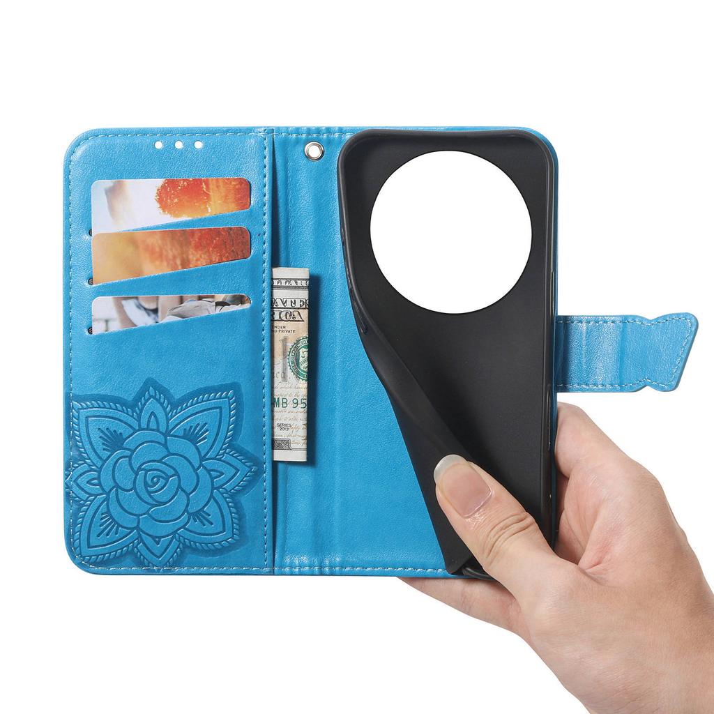 For Honor X70 5G/Honor X9d 5G/Honor Magic8 Lite 5G Case with Strap Butterfly Pattern PU Leather Wallet Phone Cover