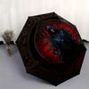 Dark Mystic Icon with Red Roses, Gothic ArtworkUmbrella with Cute Design, Portable 3-Fold Compact Umbrella for Men & Women, Valentine's Day Mother's D