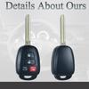 Key Fob Keyless Entry Fits for Toyota RAV4 Highlander Sequoia 2013 2014 2015 2016 2017 2018 Remote Control Key Replacement 4 Button GQ4-52T
