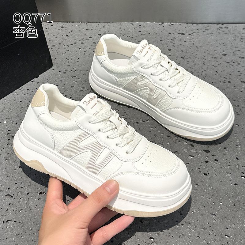 High-end autumn new thick-soled muffin breathable board shoes