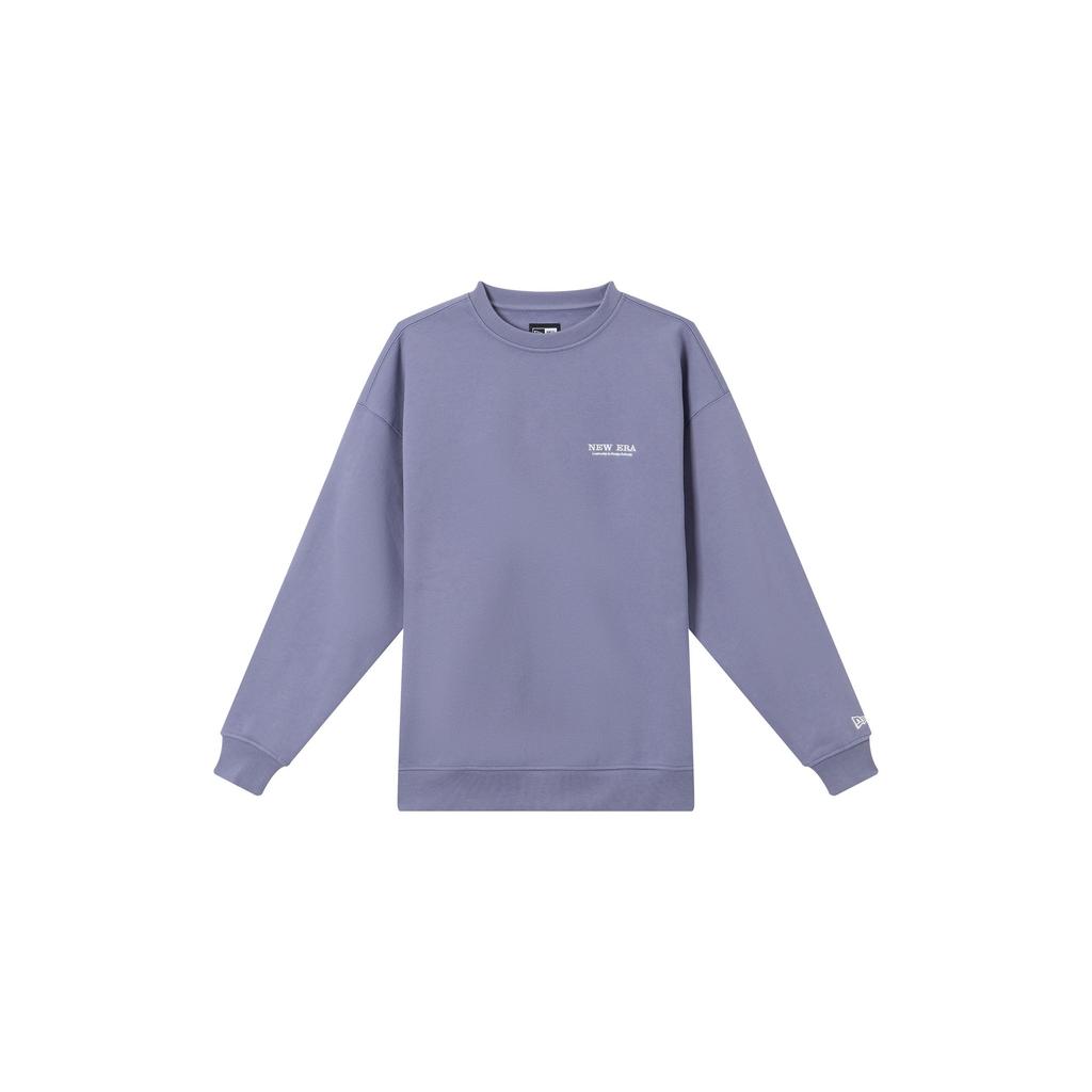 New Era SS26 Cuff Logo Ribbed Edge Left Chest Letter Embroidery Loose Casual Crewneck Sweatshirt Unisex sweatshirt 14726734