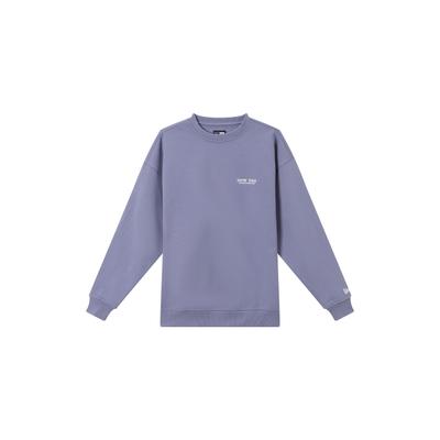 New Era SS26 Cuff Logo Ribbed Edge Left Chest Letter Embroidery Loose Casual Crewneck Sweatshirt Unisex Sweatshirt 14726734