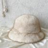 Fashion Autumn and Winter Thickened for Warmth Plush Fisherman Hat Women Windproof Ear Protection Big Eave Dome Bucket Hat