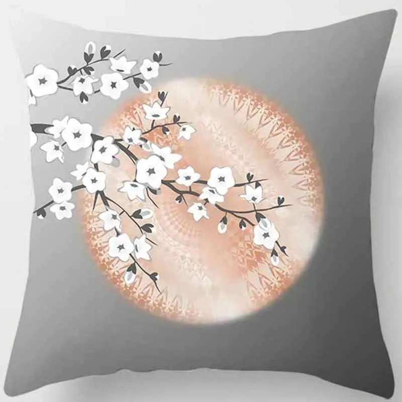Beautiful Cherry Tree Square Pillowcase Cushion Cover for Home Decor, Car Sofa   45cm*45cm