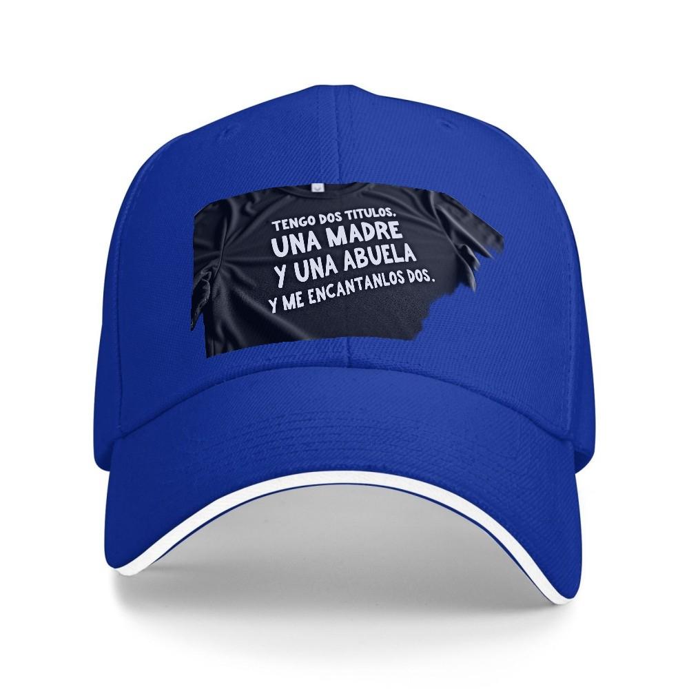 Bilingual Mother Grandmother Love Reference Baseball Cap Black with White and Spanish Breathable Mesh Back Adjustable