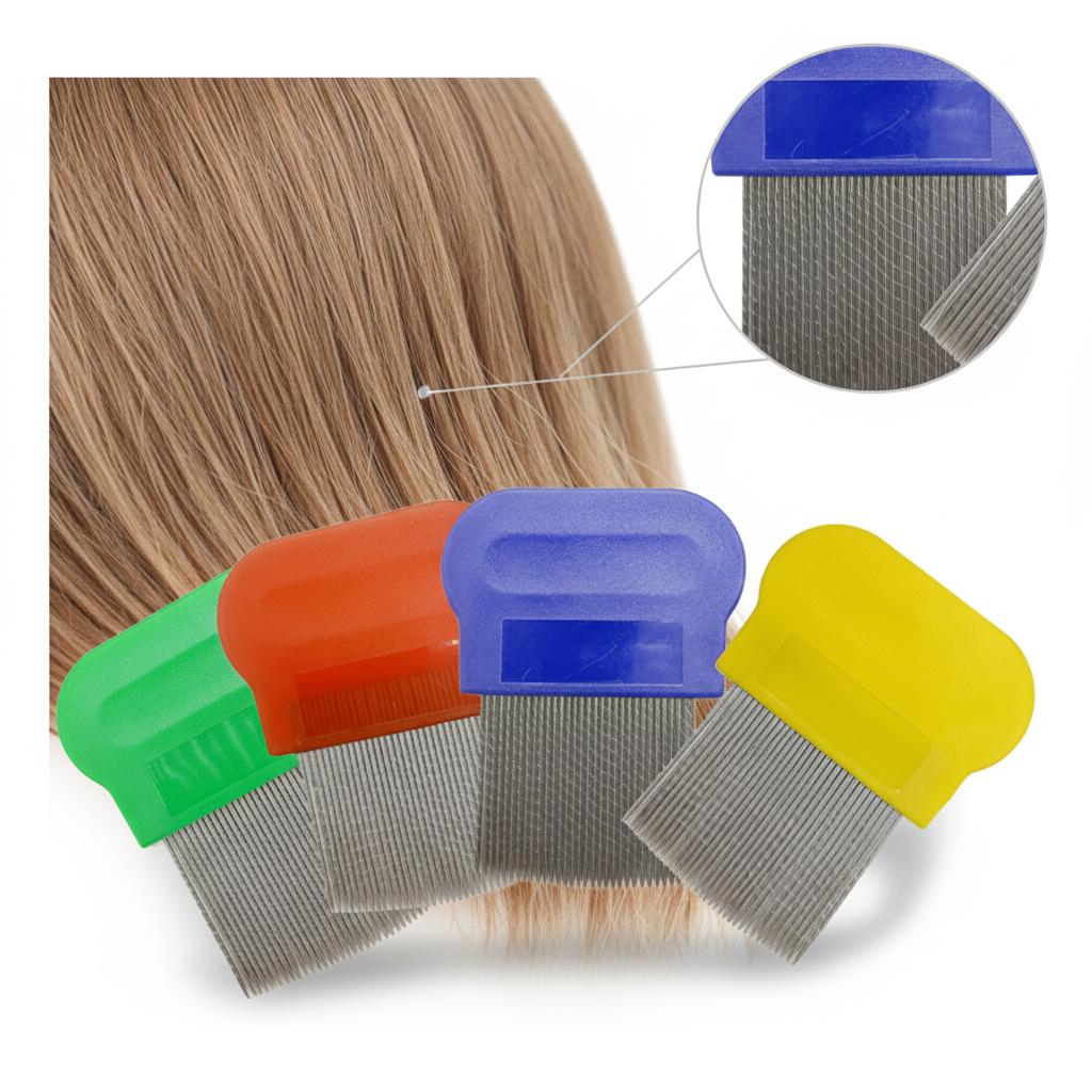 Professional Head Lice Comb Stainless Steel Micro Grooved Spiral Needle Nit Removal Tool for Kids Adult for Home Salon