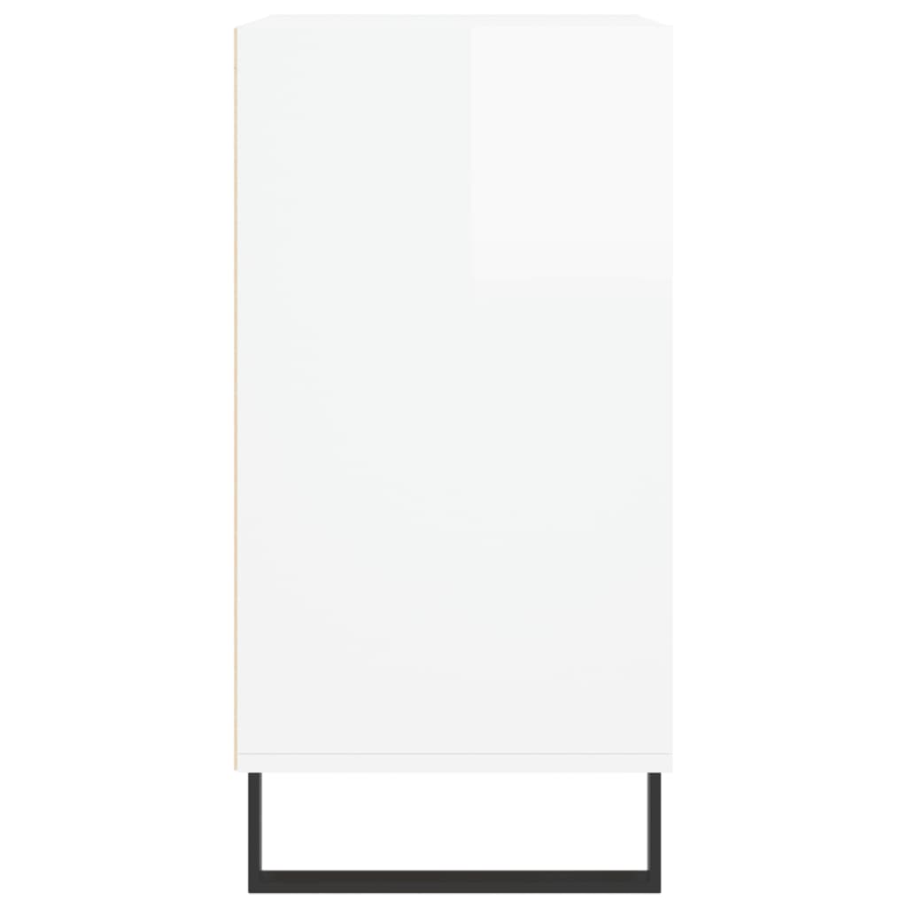Sideboard High Gloss White 57 x 35 x 70 cm Engineered Wood