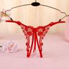 Sexy Water-Soluble Butterfly Bead Open Crotch Thong 3346
