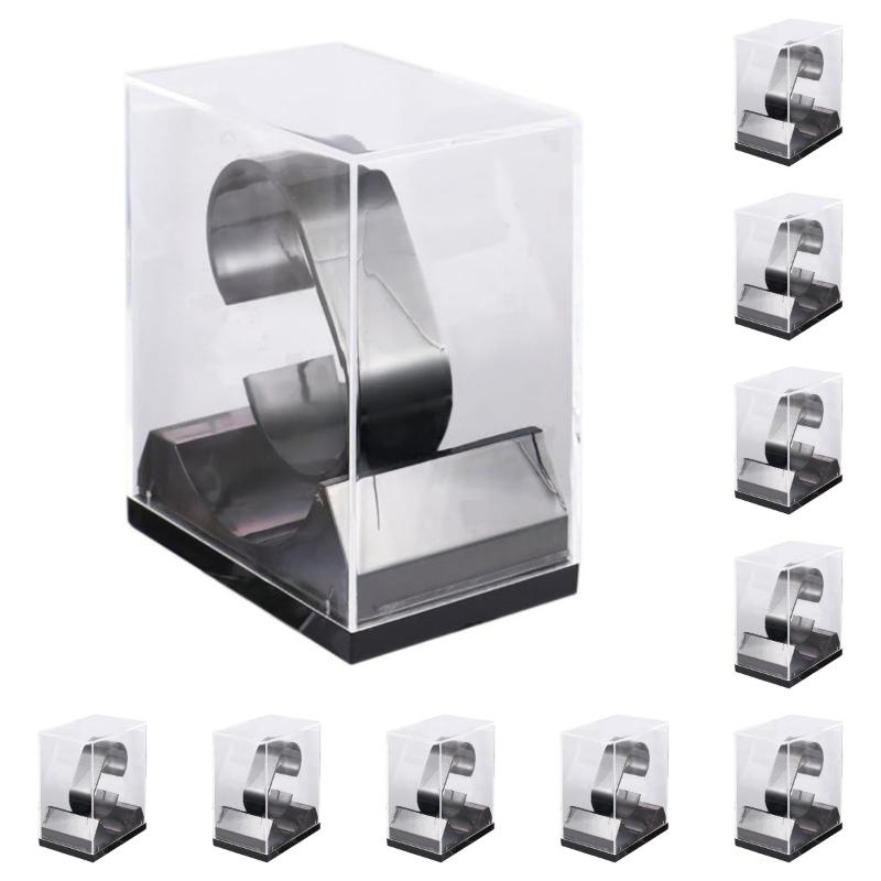 

10pcs Acrylic Watch Display Stand Boxes Clear Plastic Watch Case Hollow for Bracelet Display Transparent Crystal Gifts Packaging