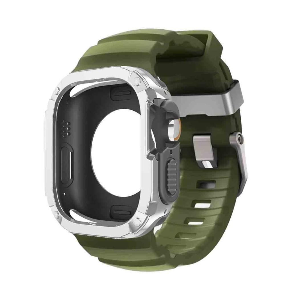 Silicone Strap+TPU PC Case For Apple Watch Ultra 3 2 1 49mm for iWatch Series 11 10 46mm band for Iwatch 9 8 7 6 5 4 45mm 44mm