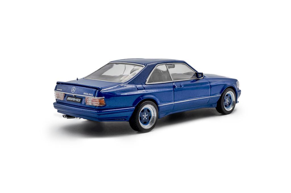 SOLIDO 1/43 Scale Mercedes-Benz 560 SEC AMG Widebody 1990 (Blue) Finished Product S4310907