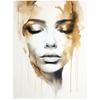Mysterious Beauty Mysterious Beauty, 50X70 Cm, Gold Aluminum Frame, 230 Gsm Matte Paper
