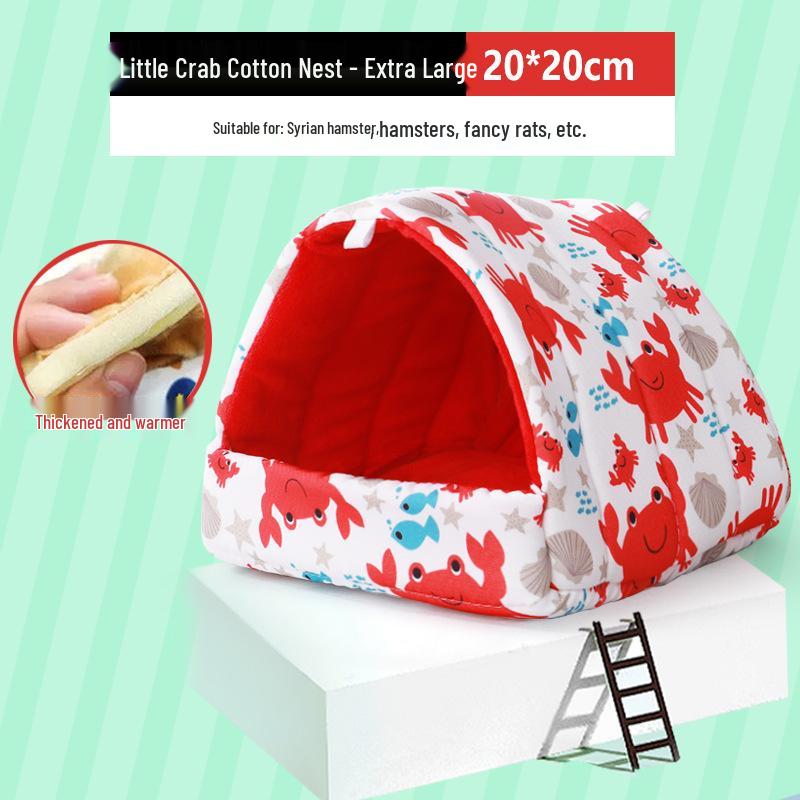 Winter Warm Cotton Nest for Small Pets: Hamsters, Chinchillas, Hedgehogs, Squirrels & Rabbits