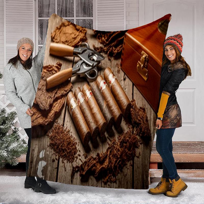 Coffee Bean Cigar Blanket Soft Comfortable All Seasons Perfect Sofa Office Naps Trips Birthday Gift Christmas Present