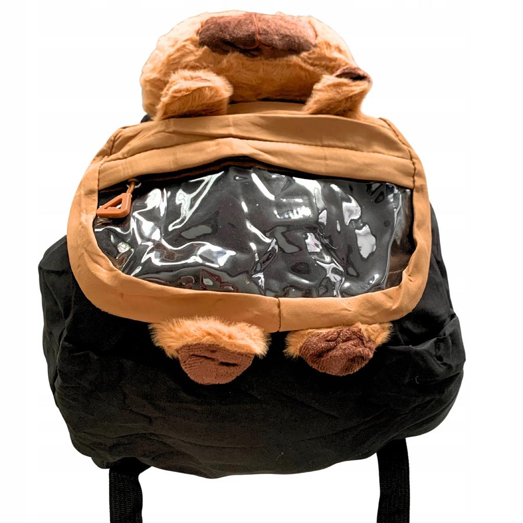 Capybara School Backpack 3D Mascot Lightweight Roomy School Travel Bag