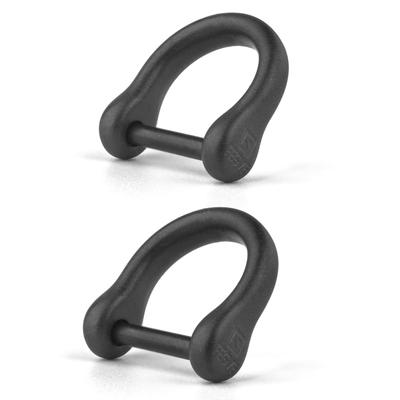 TISUR Titan Schwarz für Smart Key DIY Lederhandwerk Taschenriemen Brieftasche Teile Stange 2 D-Ring D-Ring (Mini/Gewinde 9mm-Matt/Schwarz Stücke)