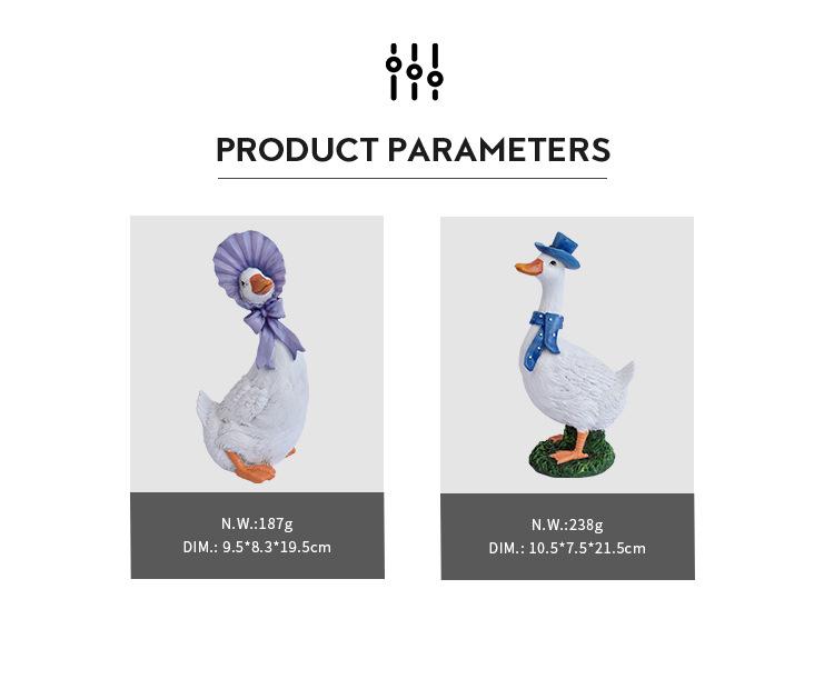 Cartoon Duck Garden Ornaments: Cute Animal Decor for Home and Courtyard