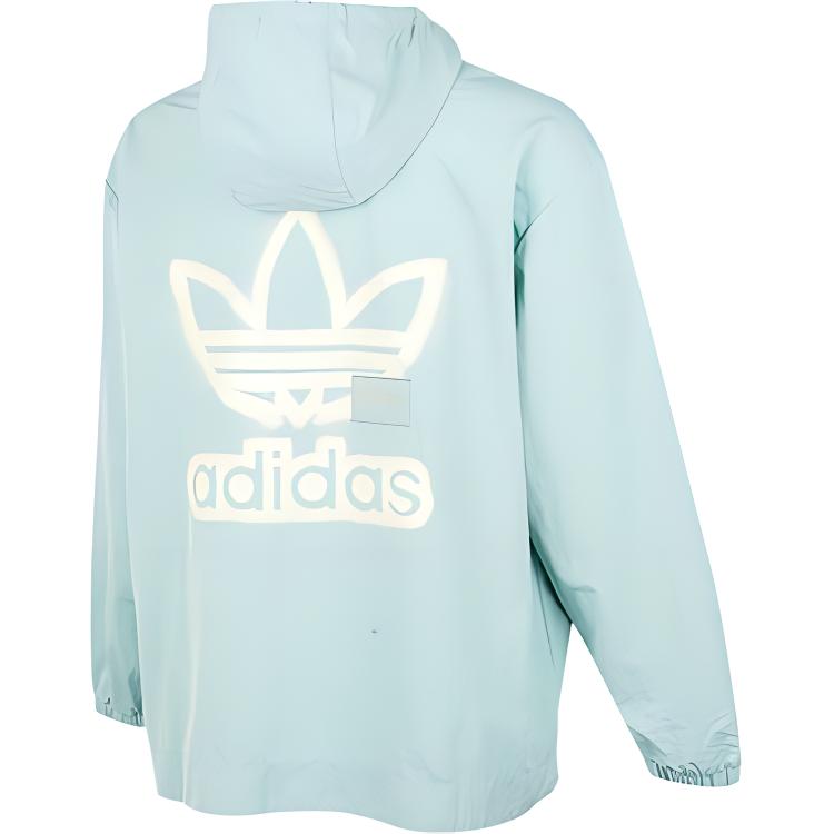 Adidas Originals Trefoil Logo Zip Hoodie Men Outerwear Light-Green HS2019