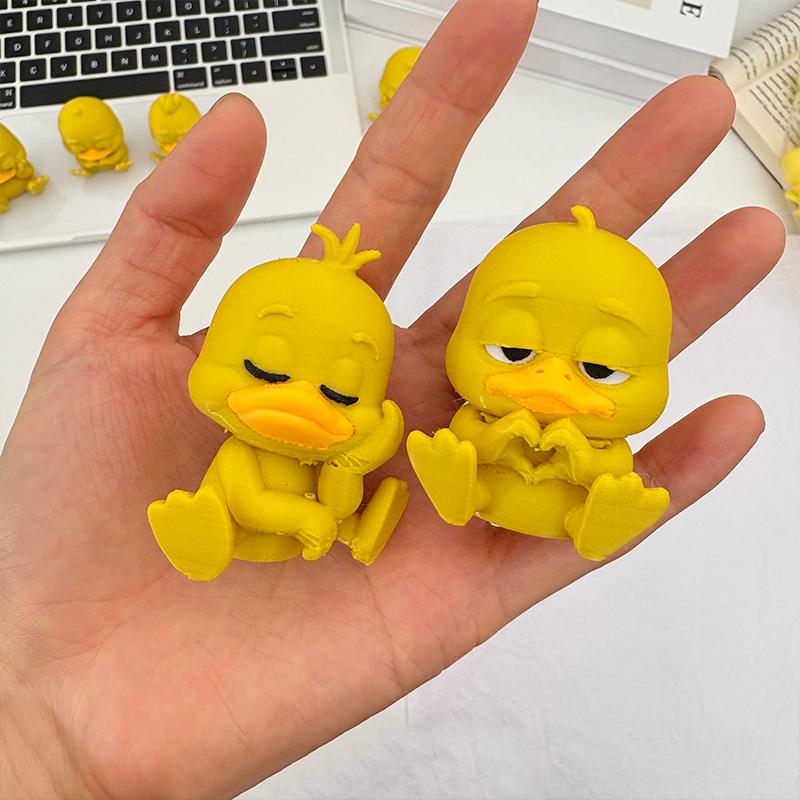 3D Ornament Rozzlobená kachna Vtipná bílooká žlutá kachna Stolní doplňky Domácí dekorace a Dekorace do auta Párty dárek