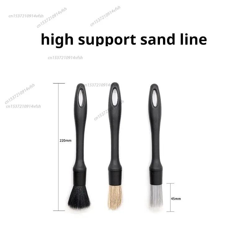 NOUVEAU 3pcs Brosse de Nettoyage pour Aérateur de Climatisation de Voiture, Nettoyage de Fissures, Balayage de Poussière, Dépoussiérant pour Intérieur de Voiture avec Brosse, Ensemble d'Outils de Lavage de Voiture