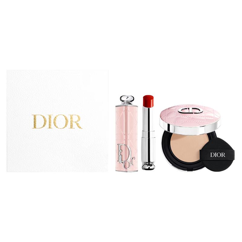 

DIOR Lipstick Two-piece set: Long-lasting Cushion Foundation #1N 13g + Charming Lipstick #740 3.2g червоний