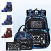 Camouflage Graffiti School Bag for Primary Children 3 In 1 Schoolbag with Lunch Bag Kids Book Bag for Boys Girls Kawaii Backpack