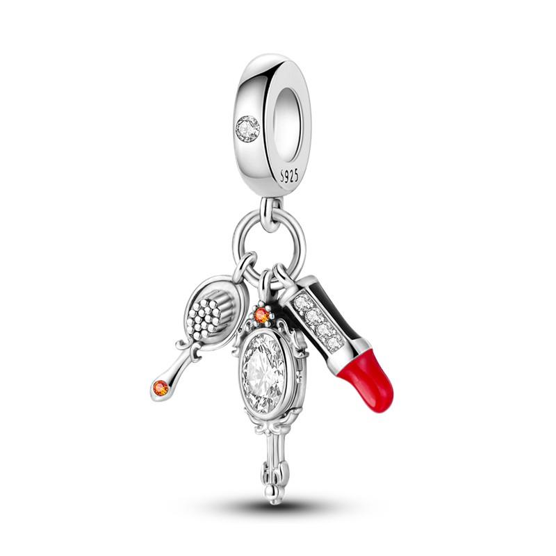 Thanksgiving Day Charms Beads Copper Love Family Flower Charm Dangle Accessories Bracelets Necklace Jewelry Marking