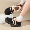Fleece Wear-resistant Shoes, New All-inclusive Platform Doudou Shoes In Autumn and Winter 2025, Retro and Warm