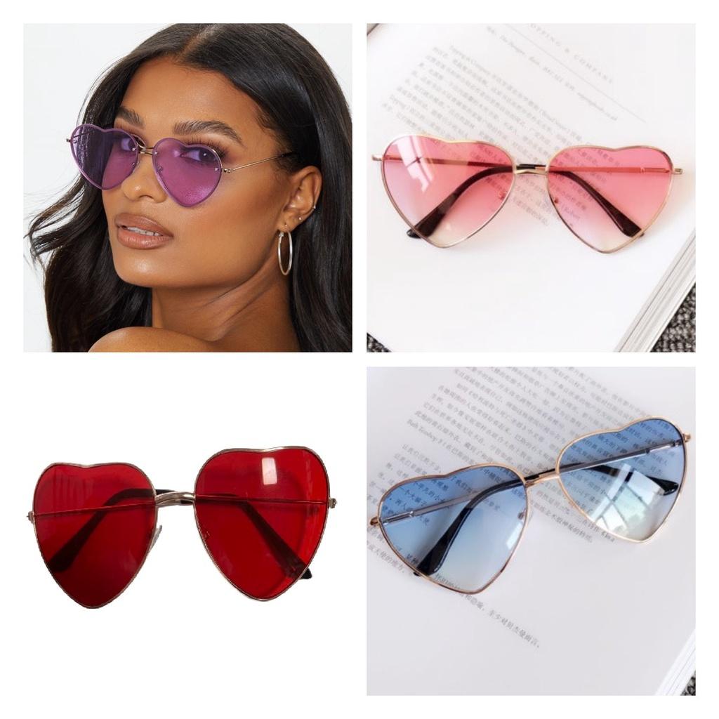 Trendy Heart-shaped Metal Eyewear With Ocean Lenses For Women Perfect For Parties And Performances
