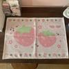 Japanese Retro Cute Cartoon Tablecloth Kawaii Musical Note Print Girl's Bedroom Dormitory Desk Decoration Handcrafted DIY Pad