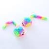 5PCS/Set Cloth Funny Mouse Shape Cat Toy Filled Catmint Cat Toy for Pet Exercise Rainbow Color Cats Running Training Toy