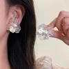 Exaggerated Design, Metal Flower Earrings, Fashionable Temperament, Ear Clips, No Ear Piercings, Mosquito Coil Disc, High-end Pearl Earrings.