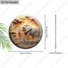 2D Flat Hanging Decorative Signs, Interior Wall or Door Decoration, Garden Decoration, Elephant Pattern, Interesting Gifts for Family and Friends
