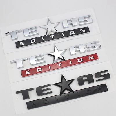 3D ABS Black Silver Car Letters For Renegade Wrangler Patriot Texas Edition Logo Emblem Badge Trunk Sticker Accessories